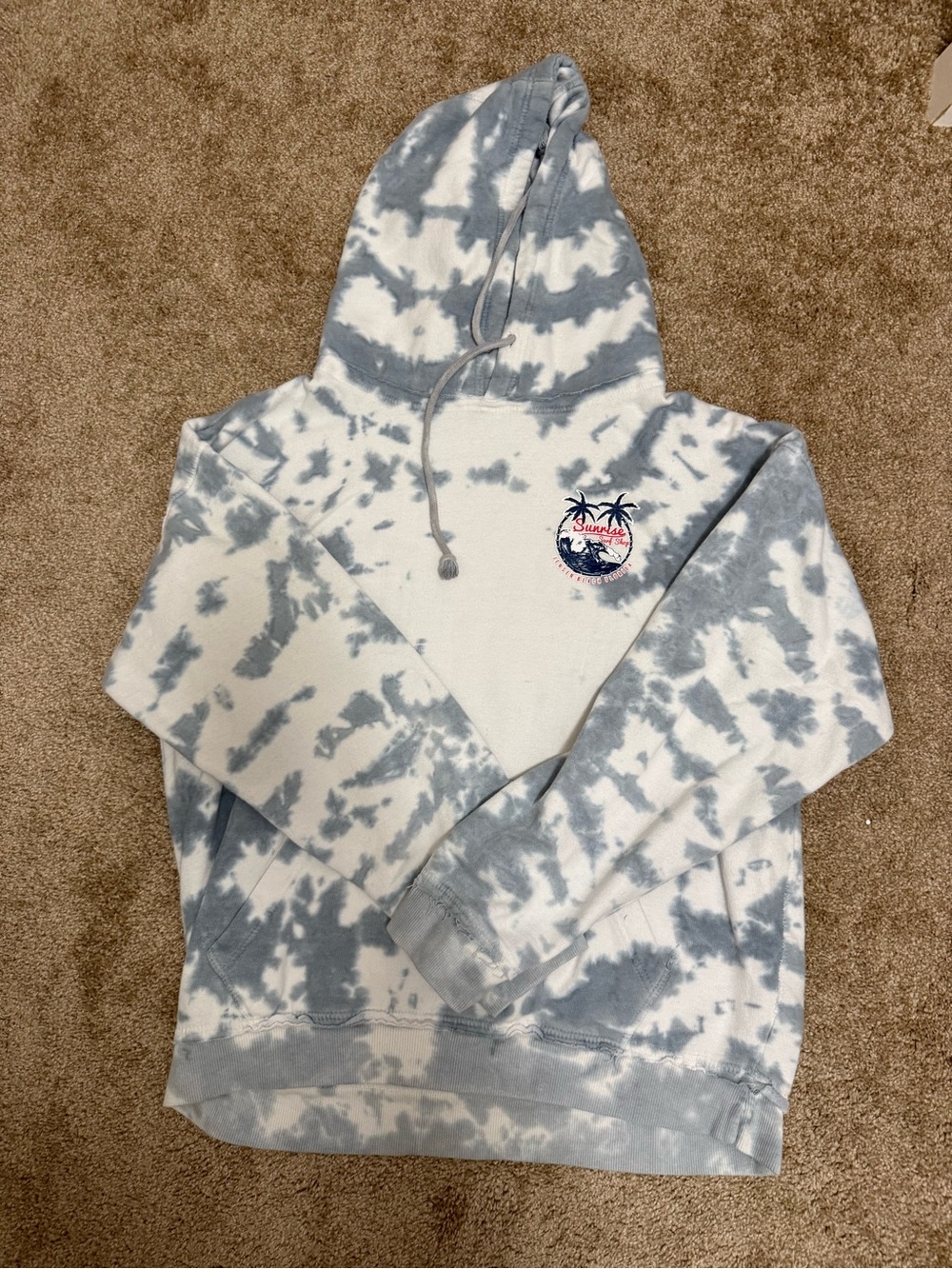 U.S. Apparel 2XL Sunrise Surf Shop Light blue Hoodie. E2